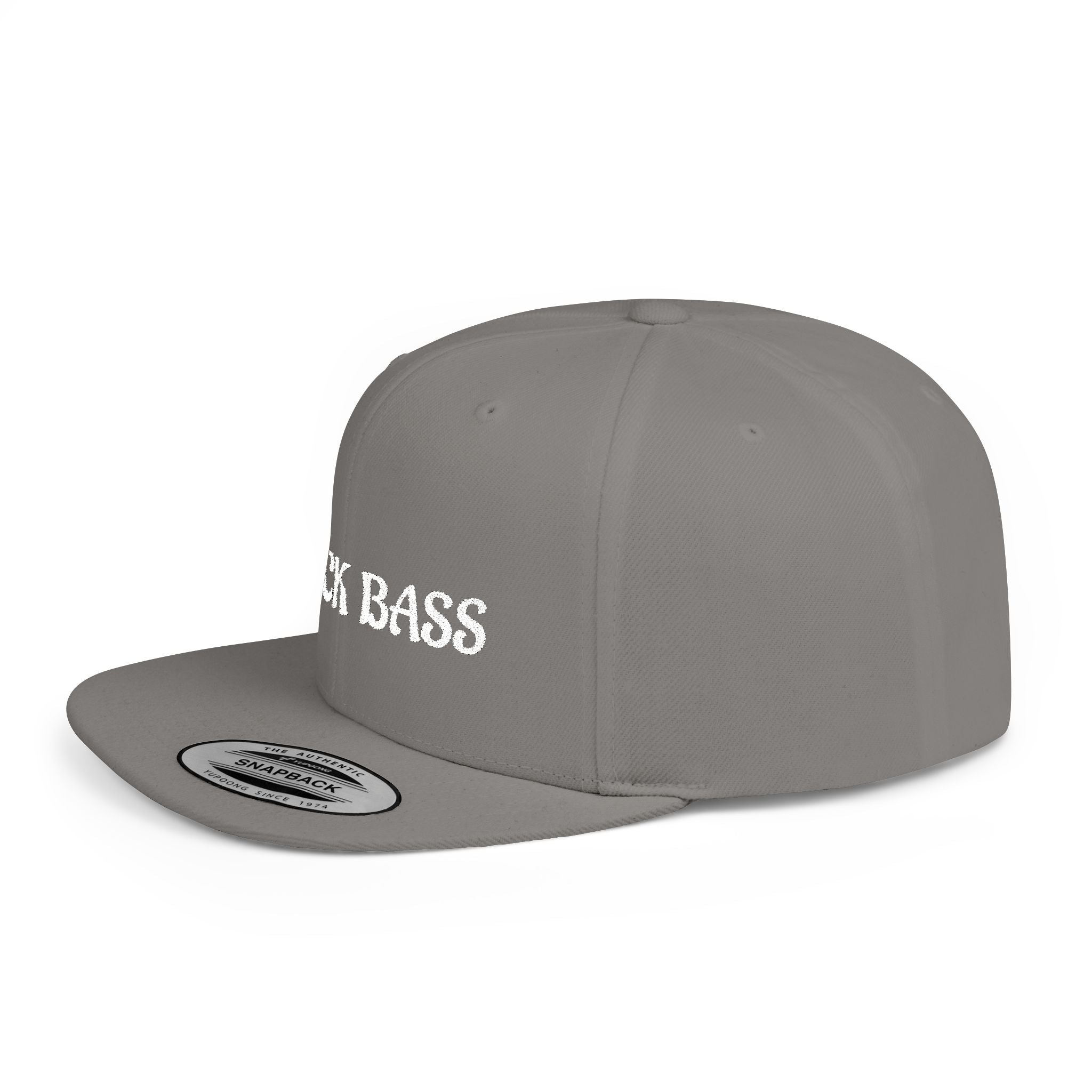 Flat Bill Snapback Hat — 'BLACK BANG' Embroidered Streetwear Cap
