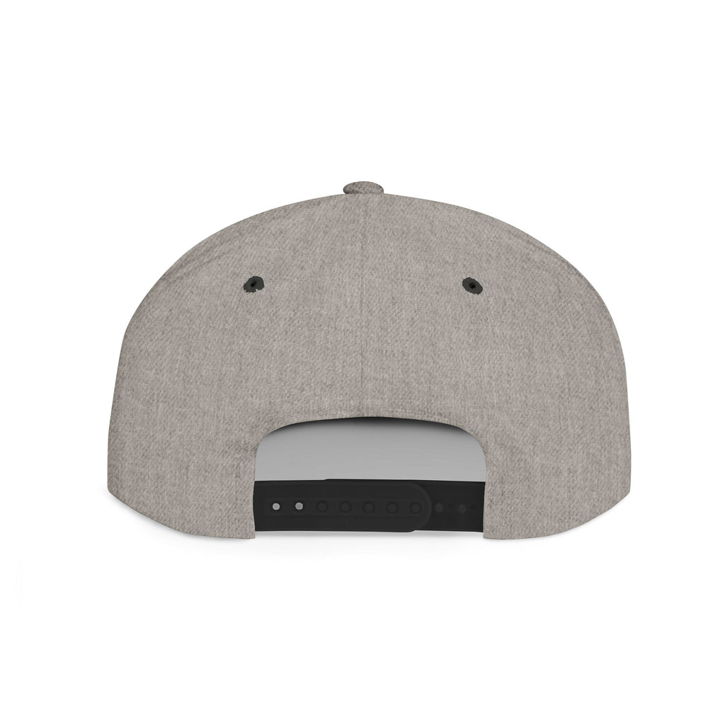 Flat Bill Snapback Hat — 'BLACK BANG' Embroidered Streetwear Cap