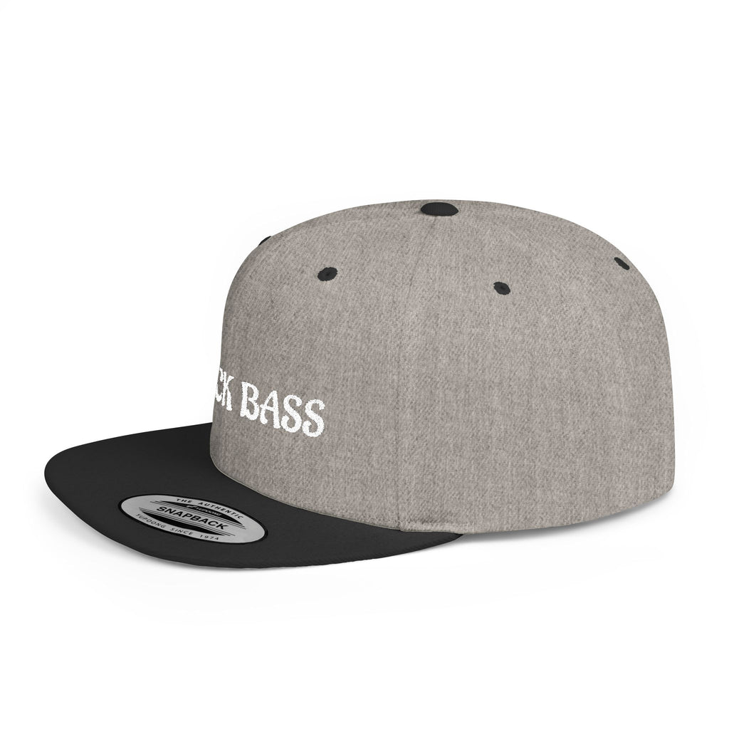 Flat Bill Snapback Hat — 'BLACK BANG' Embroidered Streetwear Cap