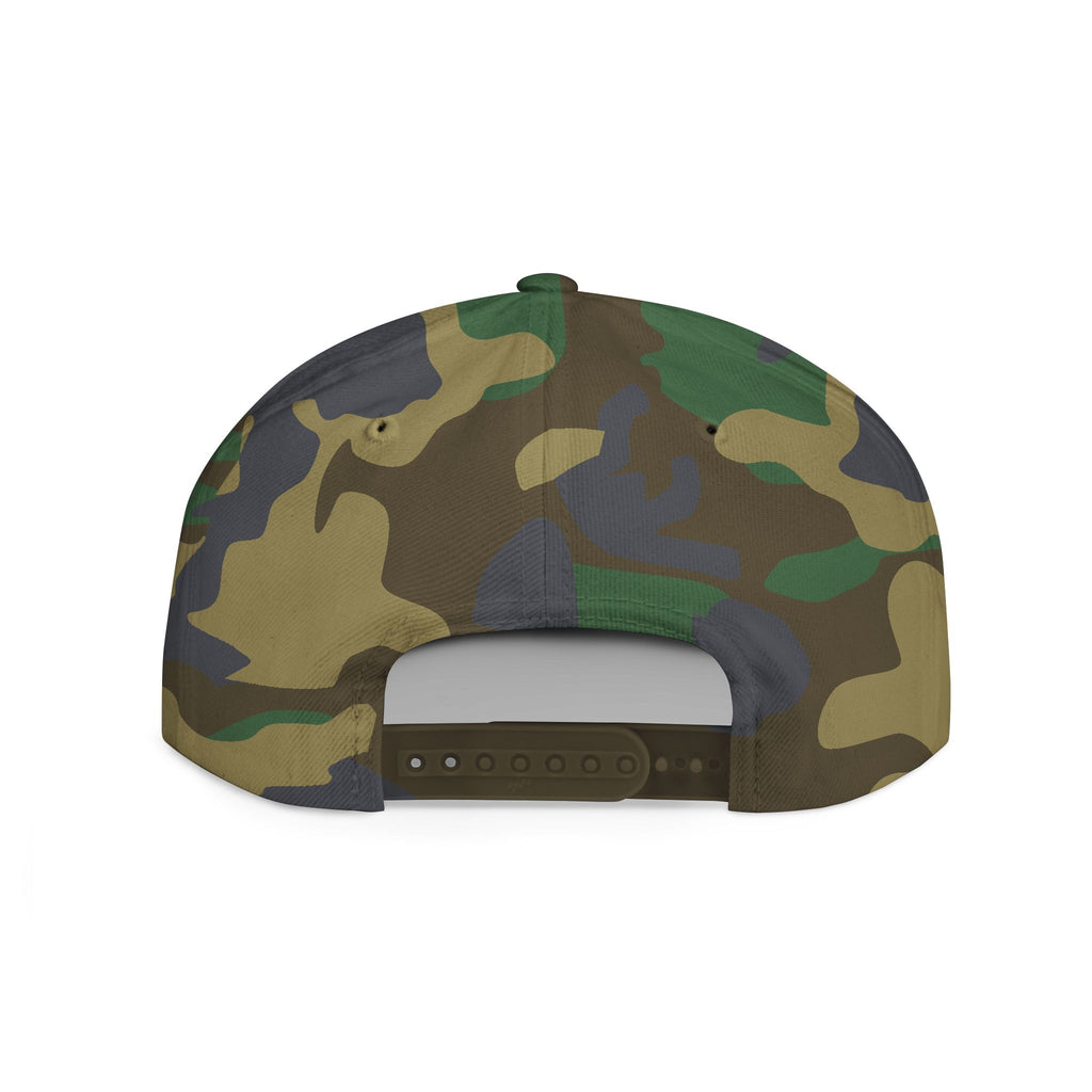 Flat Bill Snapback Hat — 'BLACK BANG' Embroidered Streetwear Cap