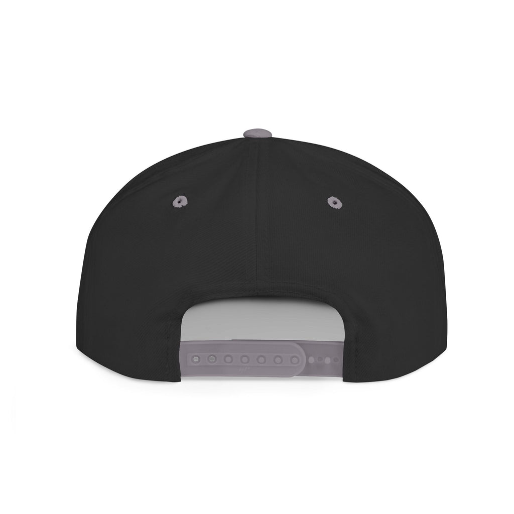Flat Bill Snapback Hat — 'BLACK BANG' Embroidered Streetwear Cap