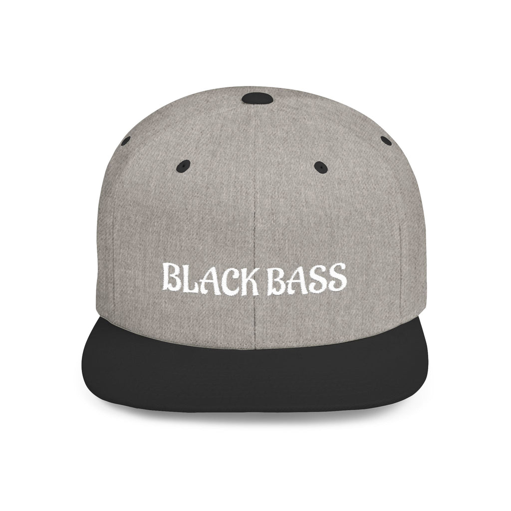 Flat Bill Snapback Hat — 'BLACK BANG' Embroidered Streetwear Cap