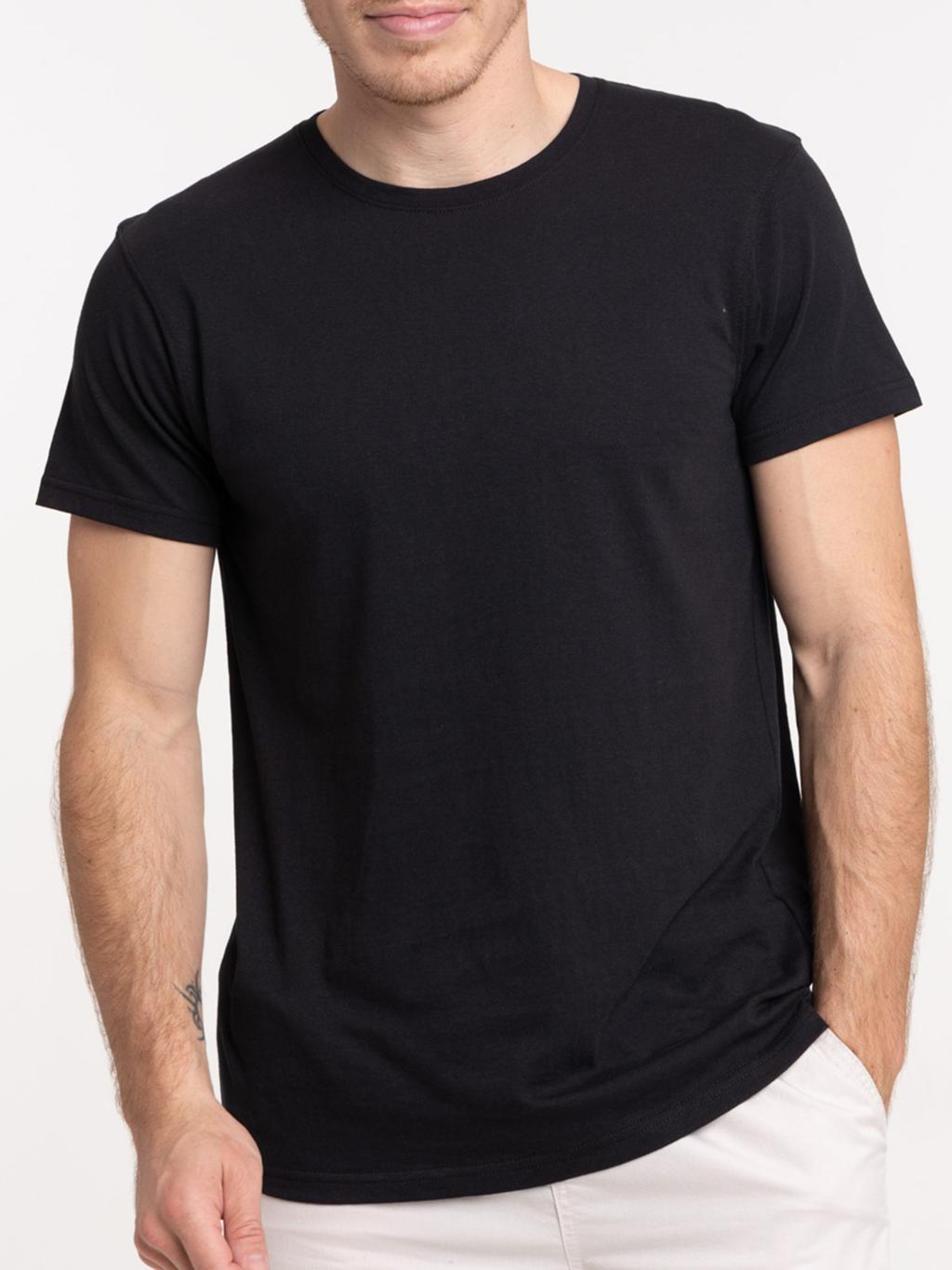 T-shirt Homme noir Premium Coton Bio Coupe Moderne & Confort Respirant